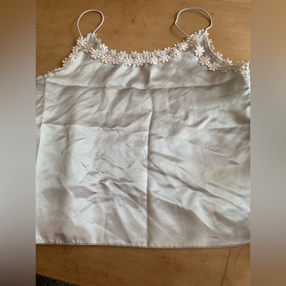 Silver sleeping tank top
